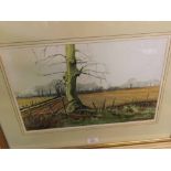 MARTIN SEXTON, SIGNED AND DATED '80, WATERCOLOUR, Flooded Meadow, 12" x 11", together with one