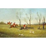 PHILIP H RIDEOUT (19TH/20TH CENTURY, BRITISH) Hunting and coaching scenes pair of oils on board,