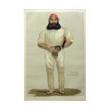 AFTER SPY "Cricket" (W G Grace) Vanity Fair lithograph, June 9 1877 12 x 7 ins