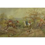 H MURRAY (19TH/20TH CENTURY, BRITISH) Hunting scenes pair of watercolours, both signed 12 x 17 1/