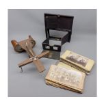 Vintage stereoscope card viewer and assorted cards