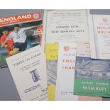 Mixed lot: Football programmes to include Under 23 International England v France 1965, Schools
