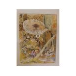 JANE LYCESTER PAIGE, FRAMED WATERCOLOUR, Mushroom, dated October 98, 13" x 10"; together with