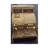 Vintage iron cash register, 17" high