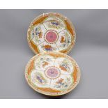 Pair of 19th century Chamberlain's Worcester plates, decorated in the oriental manner, 8 1/2"