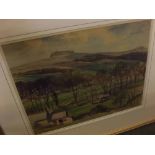 J S WEBSTER, TWO WATERCOLOURS, One of River scene and the other a Dales landscape, largest 20" x