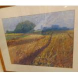 COLIN GILES, FRAMED OIL STUDY, Harvest Time, 22" x 17"