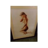 PETER JEPSON, SIGNED AND DATED '67/68, PAIR OF OILS ON PAPER, Female Nudes, 22" x 16" (2)