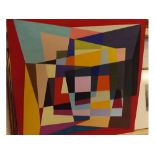 20TH CENTURY GEOMETRIC ABSTRACT STUDY ON BOARD, unsigned, 23" x 24"