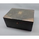 Vintage rectangular leather jewellery case, produced by Mappin & Webb, Queen Victoria Street,