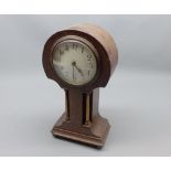 Edwardian mahogany cased mantel clock, unsigned, approx 10" high