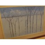 UNSIGNED, PAIR 20TH CENTURY FRAMED STUDIES, Winter landscapes, in gilt frames, 21" x 14"