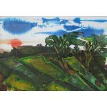 * PETER JONES (20TH/21ST CENTURY, BRITISH) Abstract landscapes group of three watercolours, two