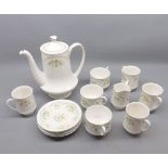Quantity of Paragon Francesca pattern coffee wares, to include coffee pot, milk jug and cups and