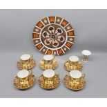 Royal Crown Derby wares, comprising six coffee cans and saucers, Pattern No 1128; a further