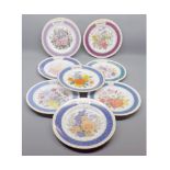 Eight Royal Albert Chelsea Flower Show plates, 9" diameter