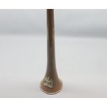 Large copper post horn, 46" long