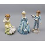 Royal Worcester Figurines: My Favourite modelled by F G Doughty, Grandmother's Dress modelled by F G