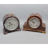 Enfield Bakelite cased mantel clock, together with a further early 20th century mahogany cased