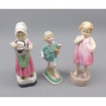 Mixed Lot: Royal Worcester Figurines, Only Me modelled by F G Doughty, Thursday's Girl and Polly Put