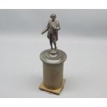 Small bronze model of Nelson, raised on a brass plinth base