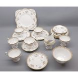 Quantity Tuscan floral decorated tea wares