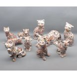 Mixed Lot: 20th century Oriental model animals, various sizes, largest approx 10 long (10)