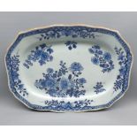 19th century Nankin blue and white meat plate, 12 = wide