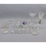 Collection of seventeen various drinking glasses, whiskey tumblers etc