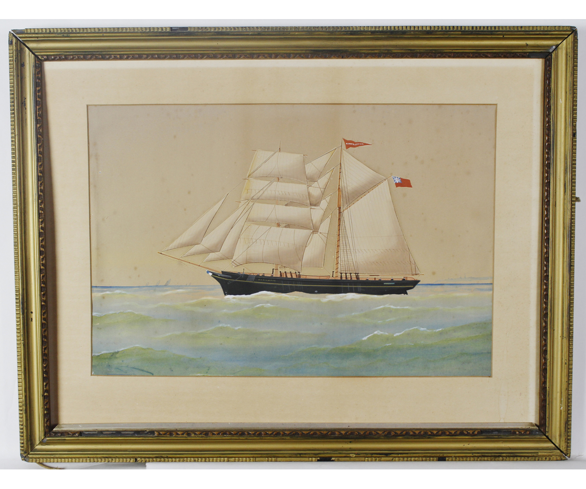E WILKINSON (19TH/20TH CENTURY, BRITISH) Minnie Eaton at Sea gouache and watercolour, initialled