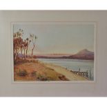 JOHN REGINALD GOODMAN, RAS (1870-1962, BRITISH) View of Way Way NSW pair of watercolours, both