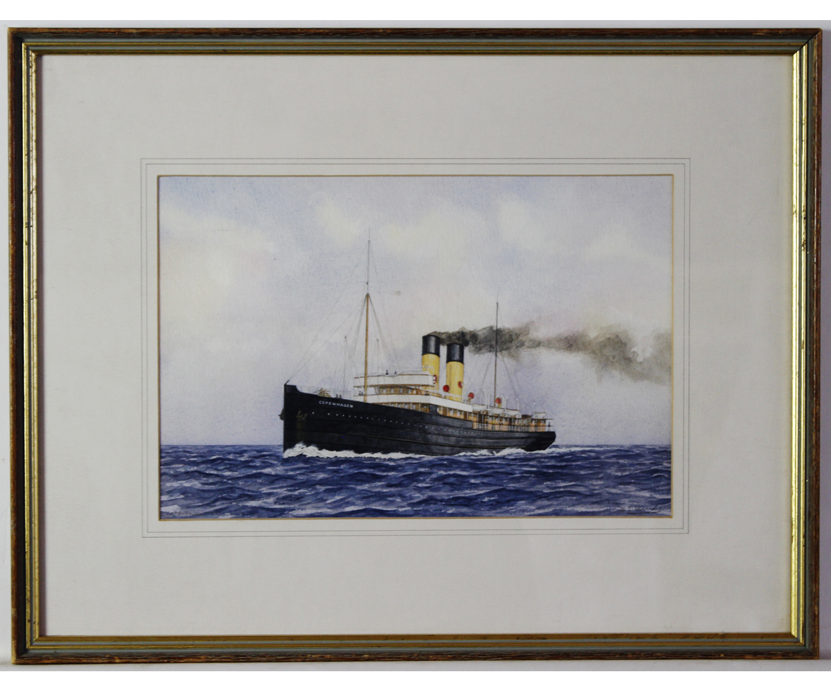 J M EARL (19TH/20TH CENTURY, BRITISH) Clipper in full sail watercolour, signed lower right 14 x 18 - Image 3 of 3
