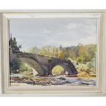 *JACK MERRIOTT, RI, ROI, RSMA, RWS (1901-1968, BRITISH) River landscape with bridge watercolour,