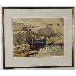 *JACK MERRIOTT, RI, ROI, RSMA, RWS (1901-1968, BRITISH) "The One Accord in Polperro Harbour"