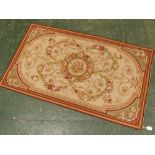 Modern Aubusson style small runner, 34" x 60"