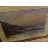 A B L, INITIALLED, pair of watercolours, Coastal scenes, 7" x 10" (2)