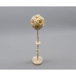 Ivory stand with concentric ball