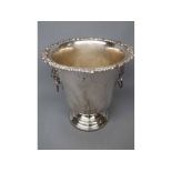 Urn-shaped silver plated wine cooler, 10 1/2" high