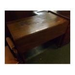Victorian mahogany drop leaf Pembroke table, raised on turned legs, 36" wide