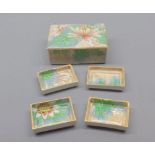 Royal Doulton small covered box and four various matching trinket dishes