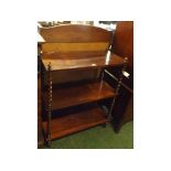 Victorian rosewood three tier whatnot, 33" wide