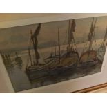 PHIL OSMENT, SIGNED, pair of watercolours, Racing Yachts and Boats in Harbour, 7" x 10" (2)