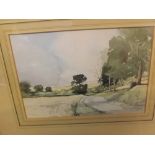 JASON PARTNER, SIGNED AND DATED 78, watercolour, "Norfolk Fields", 6 1/2" x 9 1/2"