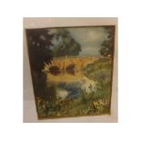 FRANK KNIGHT, SIGNED AND DATED 1931, watercolour, "Bridge at Easting", 6" x 5"
