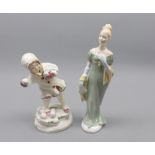 Royal Worcester figure "December" and further Royal Doulton "Lorna", HN2311, 7" and 9" high (2)