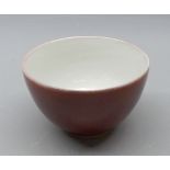 Chinese Sang de Boeuf small bowl, of tapering form, 5" diameter