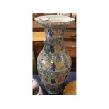 20th century Chinese large baluster vase, 23" high