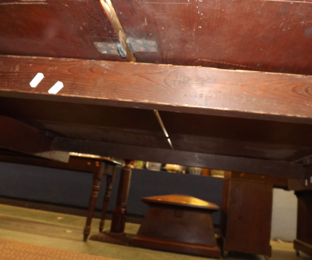 Regency mahogany extending dining table formed as two sections raised on turned columns and quatre - Image 9 of 10