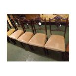 Set of four late 19th century dining chairs