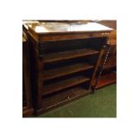 Victorian walnut and simulated rosewood bookcase (A/F), 42" wide